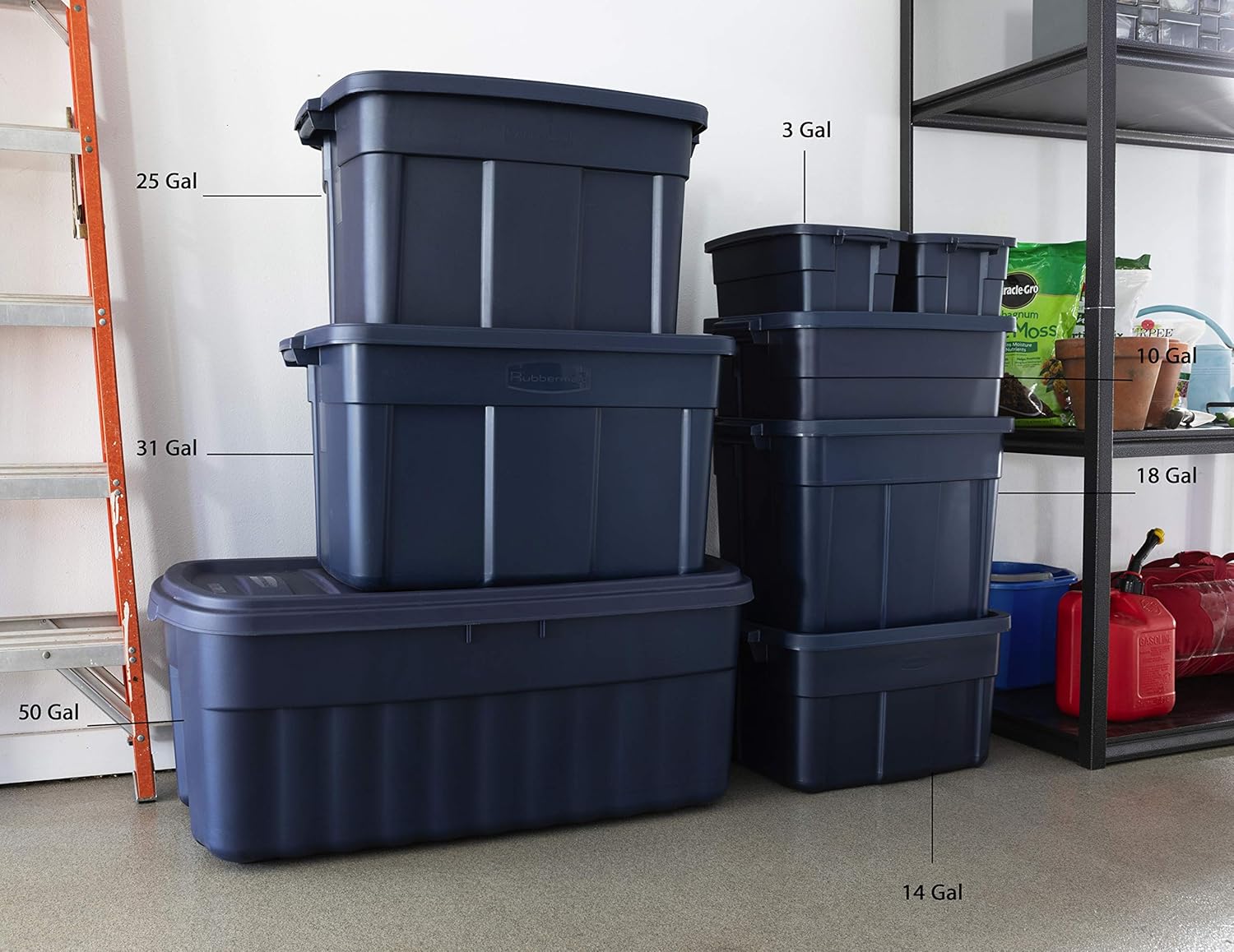 Rubbermaid 50 Gallon Roughneck️ Storage Tote Durable, Reusable, Plastic Storage - View 6
