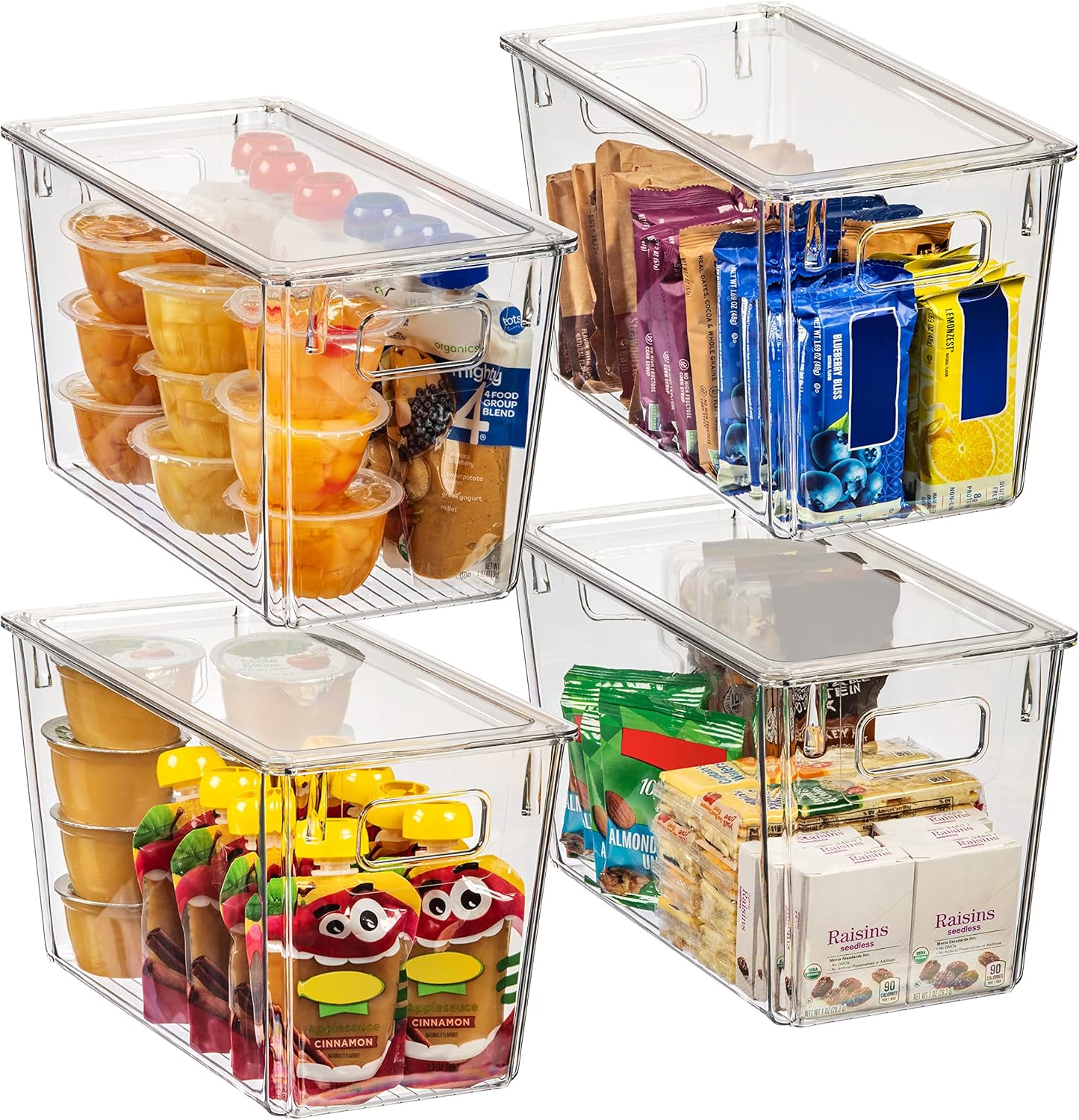 ClearSpace Modern Plastic Storage Bins with Lids - Perfect Kitchen Organization