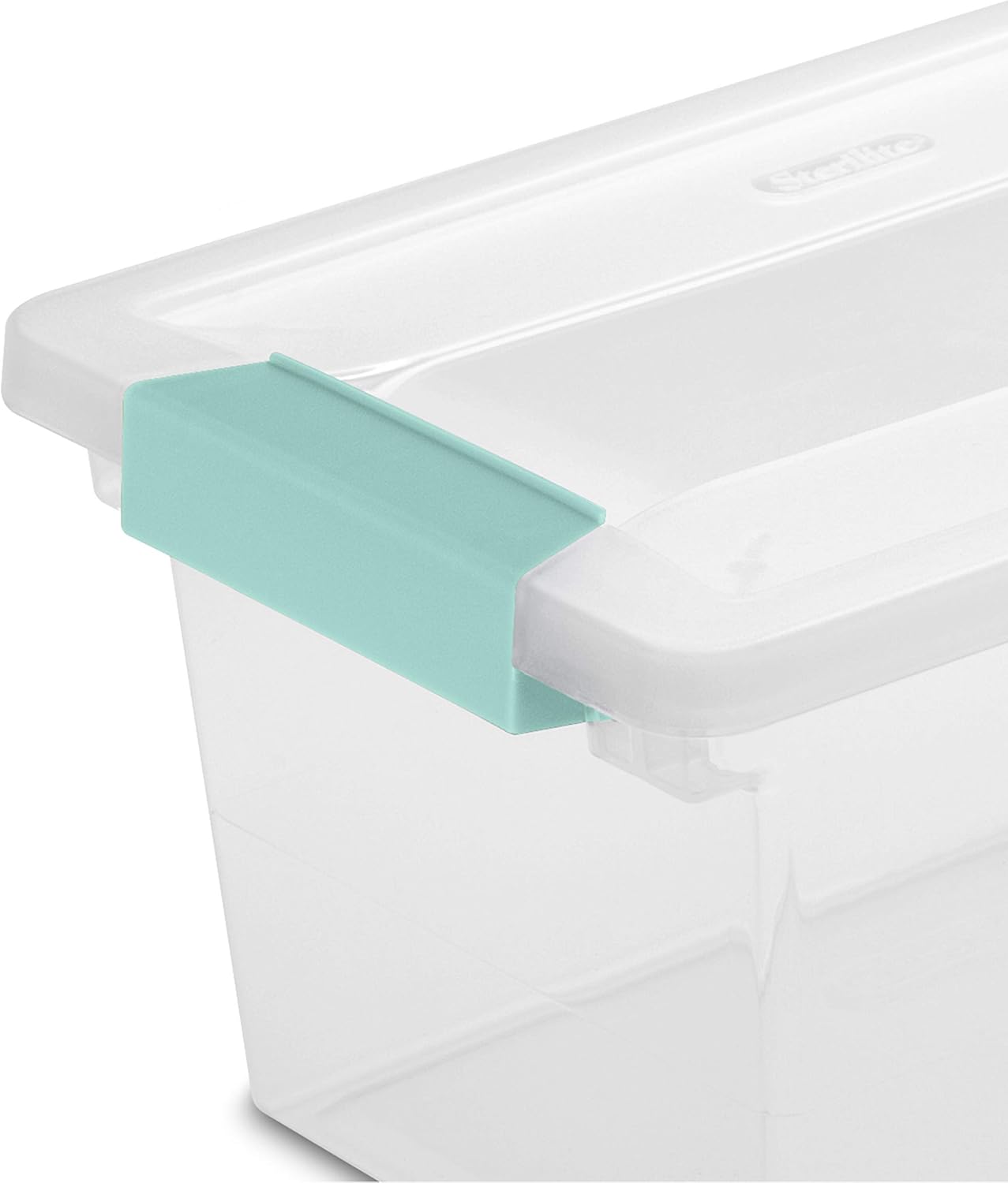 Sterilite Medium Clip Box, Stackable Small Storage Bin with Latching Lid, - View 6