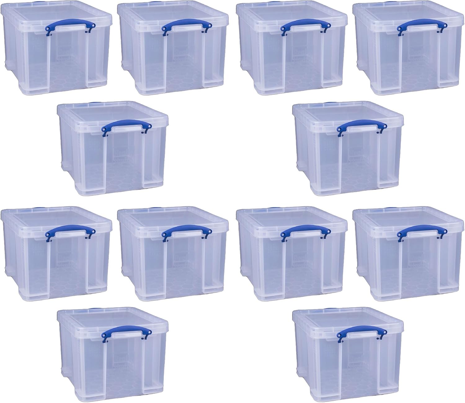 Really Useful Box 3-Pack Clear Stackable Storage Containers with Snap Lids, 32 - View 3