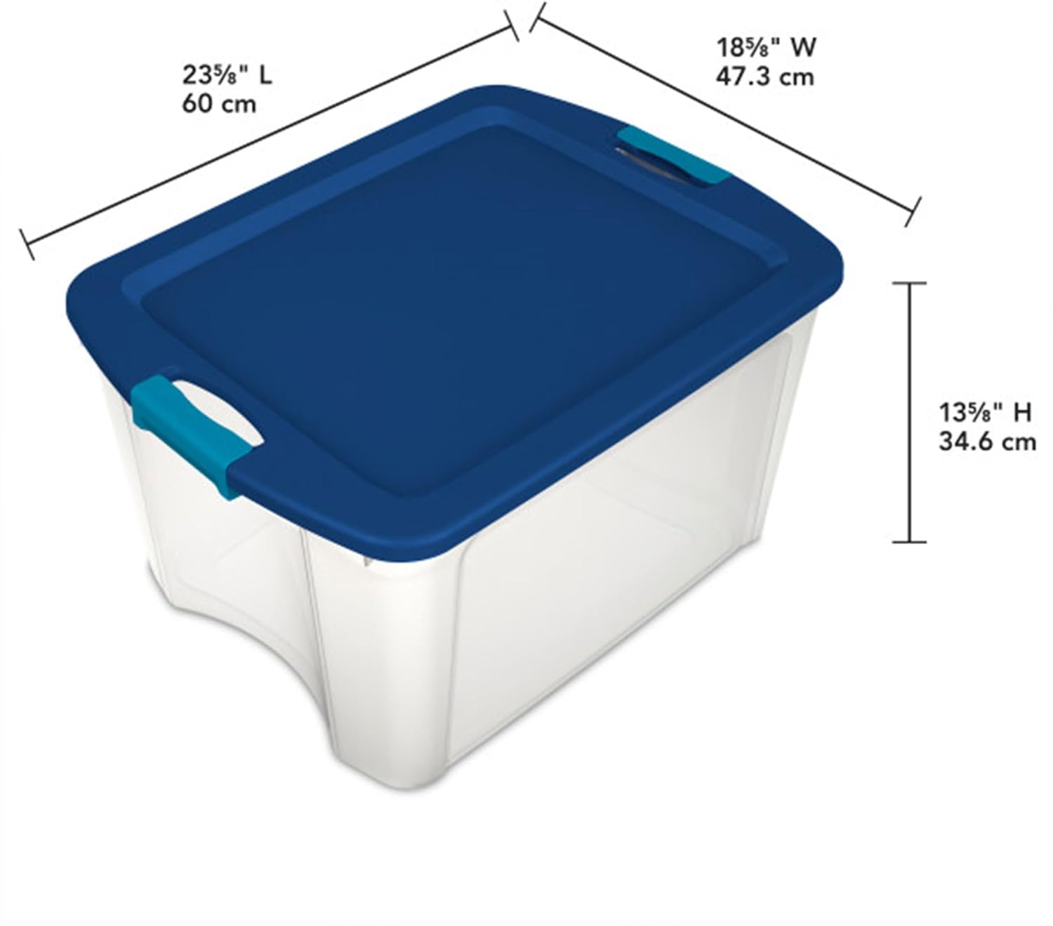 Sterilite 18 Gal Latch and Carry, Stackable Storage Bin with Latching Lid, - View 3