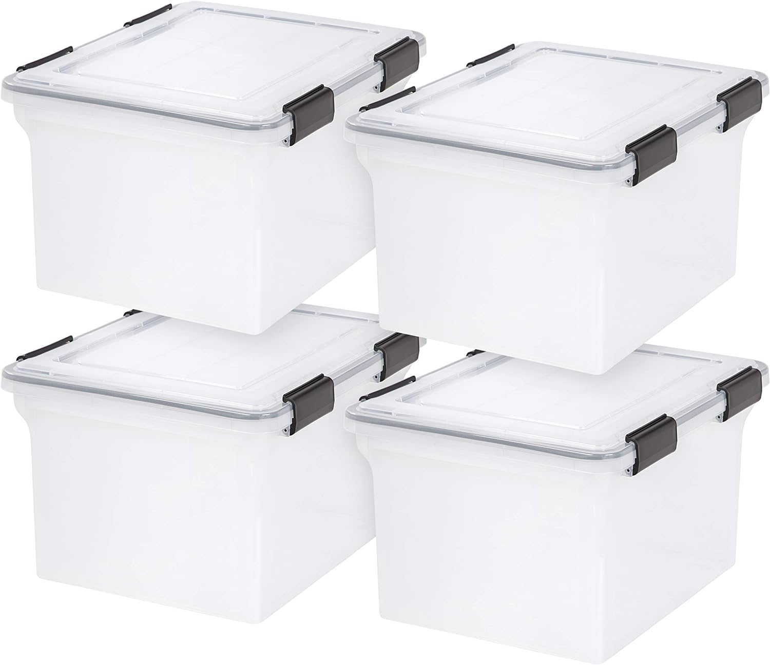 IRIS USA Snap Securing File Box, File Box with Locking Lid, Secure Document - View 2