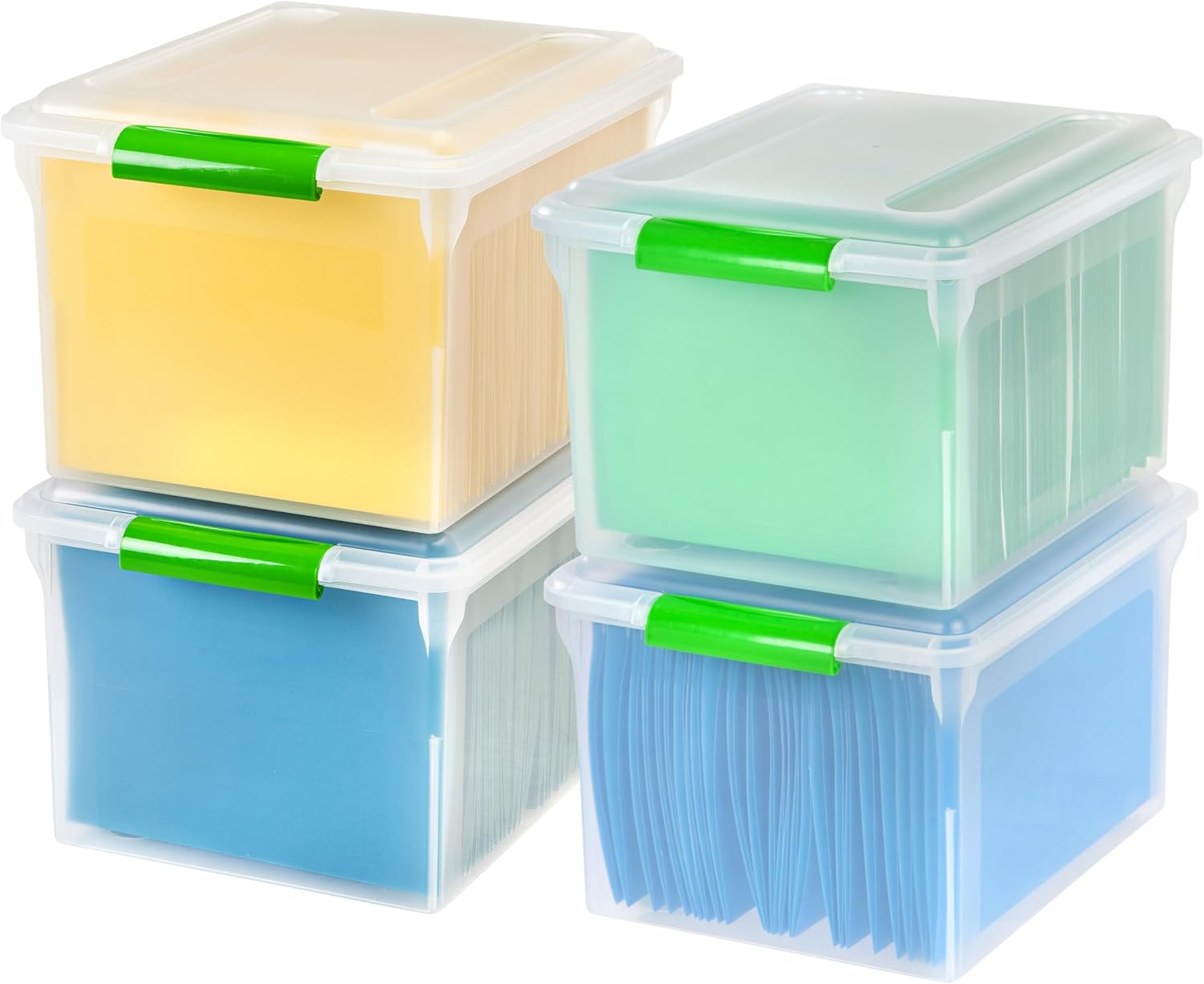 IRIS USA Snap Securing File Box, File Box with Locking Lid, Secure Document - View 5