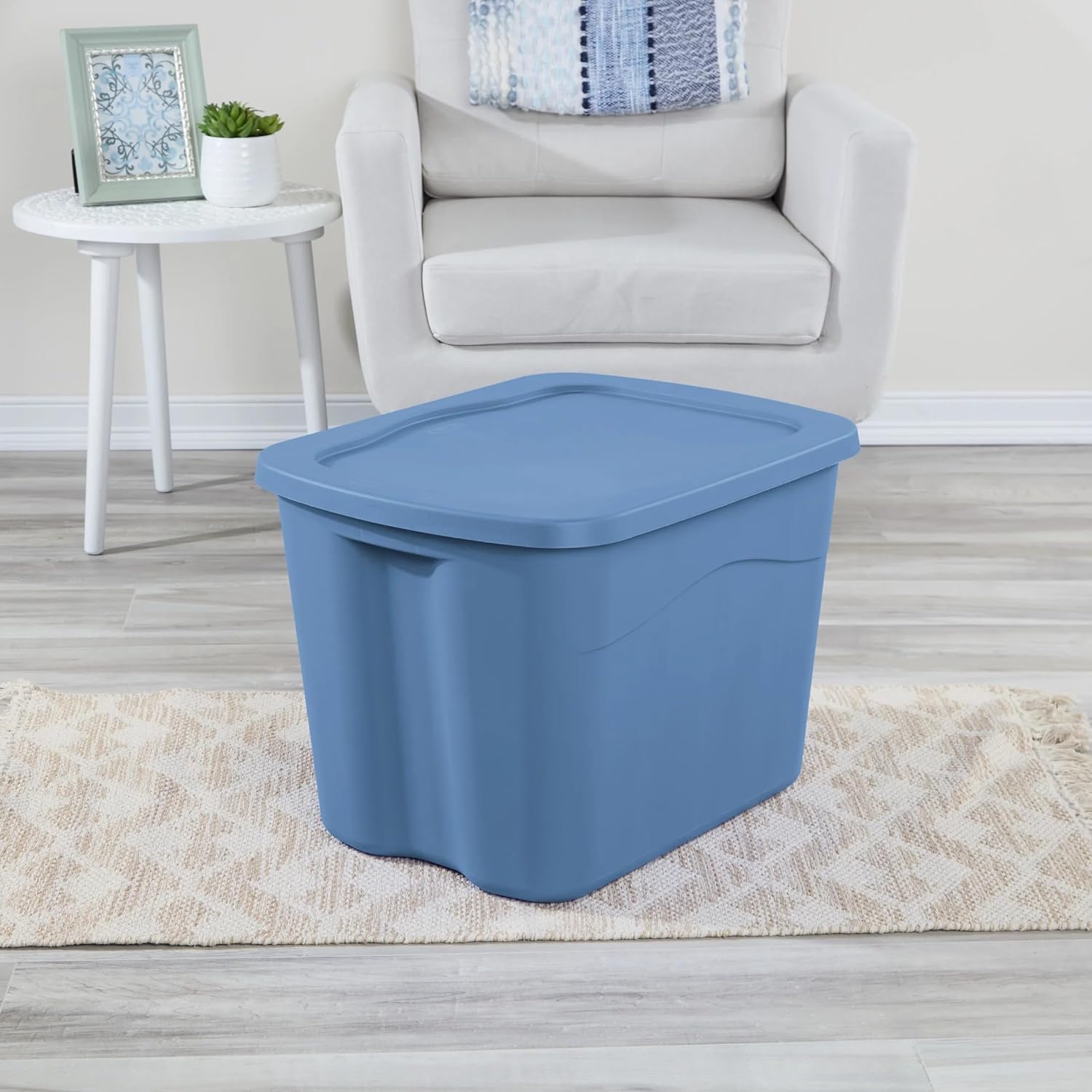 18-Gallon Plastic Storage Bins with Snap-on Lids - 8-Pack, Home Organization - View 2