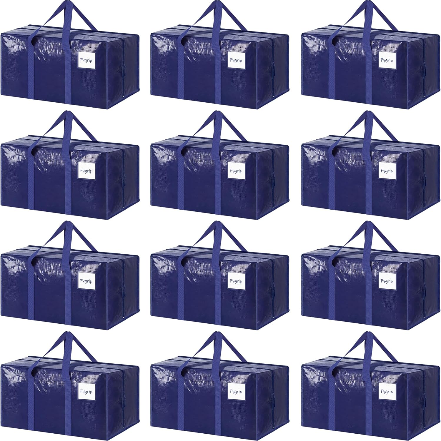 6 Pack Extra Heavy Duty Large Moving Bags with Strong Zipper & Comfortable - View 2