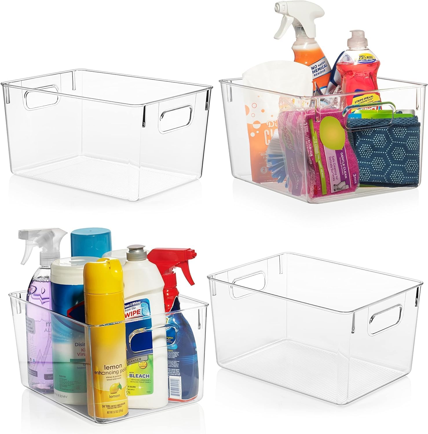 ClearSpace Clear Plastic Storage Bins - Pantry Organizers & Storage Containers,