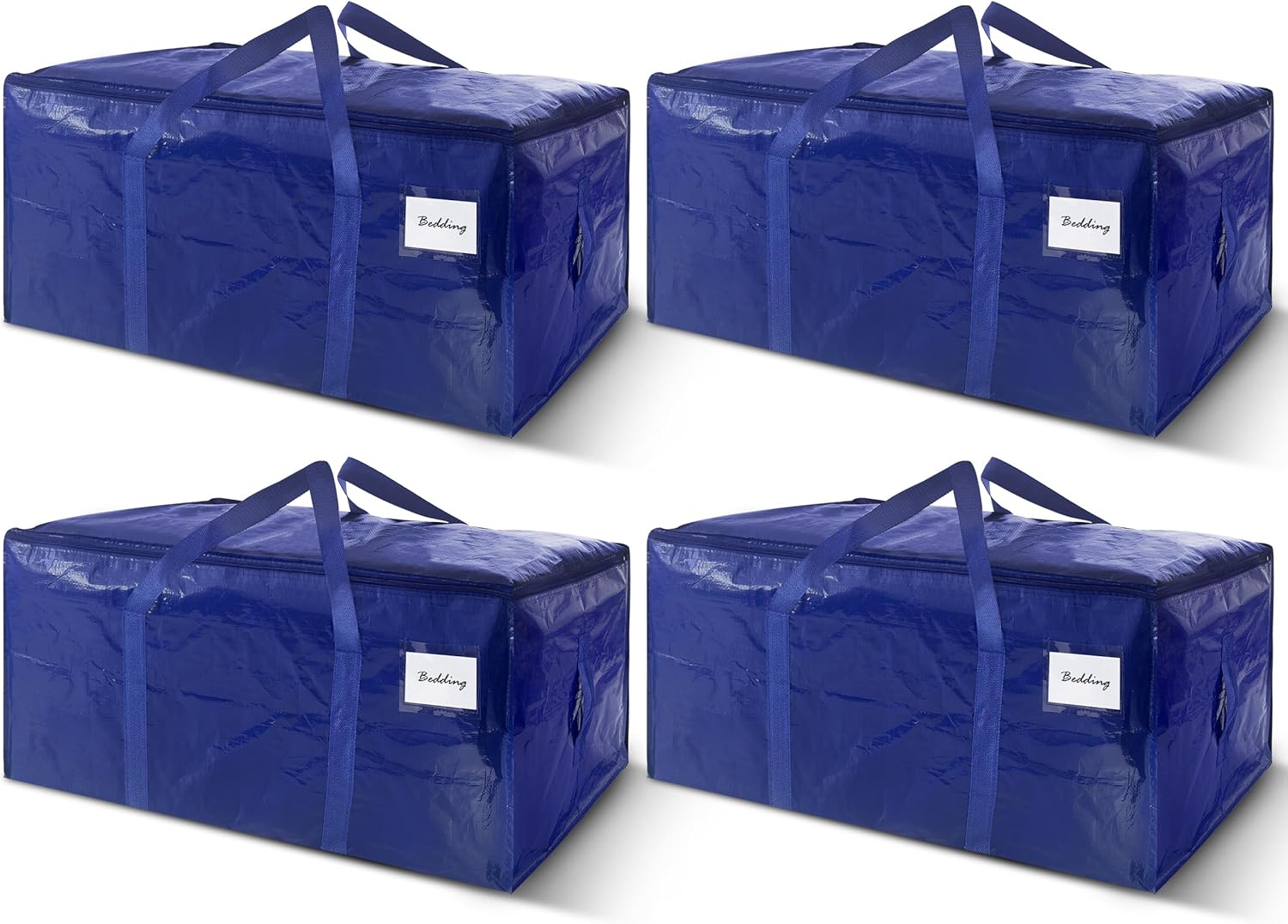 8 Pack Extra Heavy Duty Large Moving Bags with Strong Zipper & Carrying - View 2
