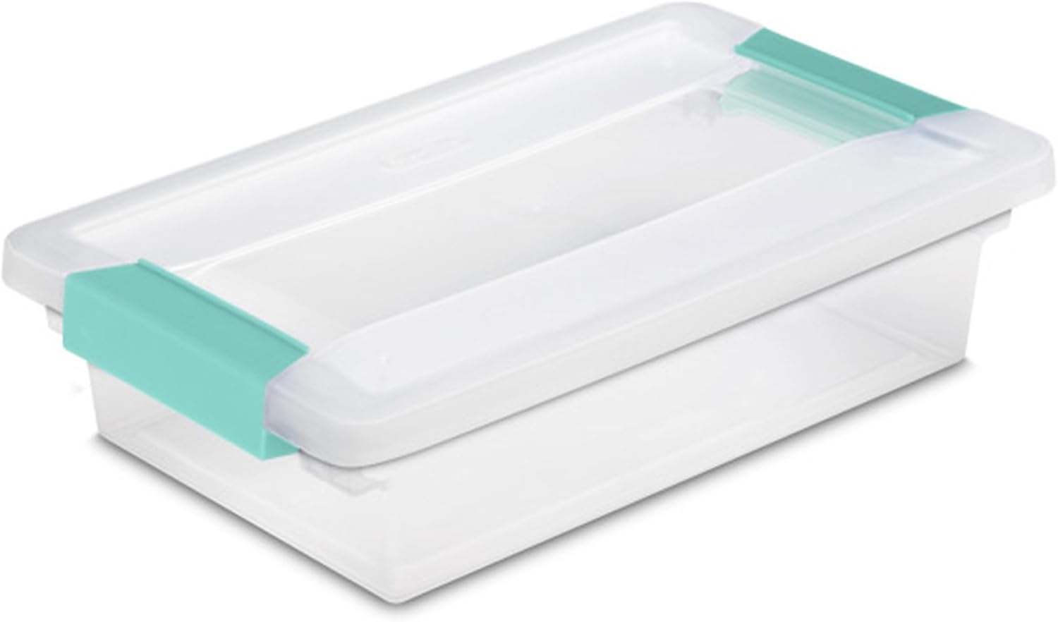 Sterilite 6-Pack Clip Box, Stackable Clear Plastic Bins with Latching Lids, - View 3