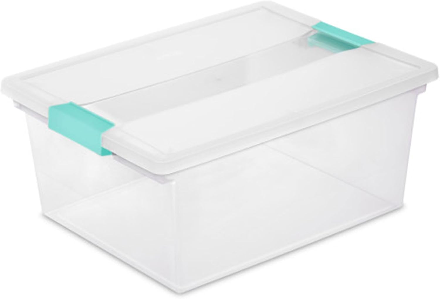 Sterilite 6-Pack Clip Box, Stackable Clear Plastic Bins with Latching Lids, - View 5
