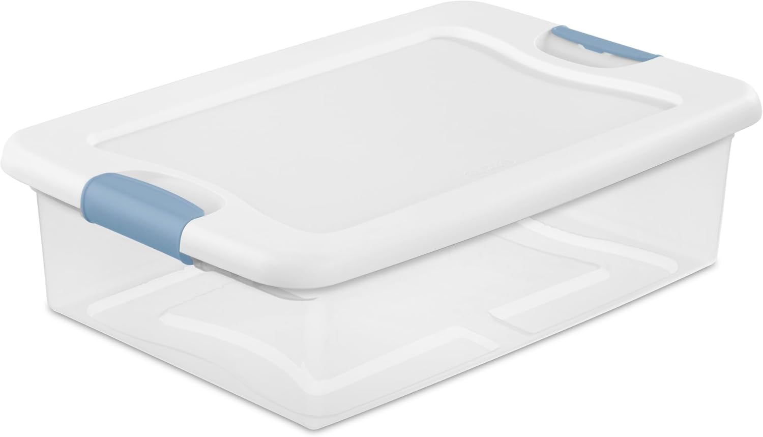 Sterilite 6 Pack Latching Box, Clear Plastic 25 Quart Storage Container with