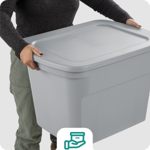 Sterilite 18 Gal Storage Tote, Stackable Bin with Lid, Plastic Container to Organize Clothes in Closet, Basement, Gray Base and Lid, 8-Pack detail 3