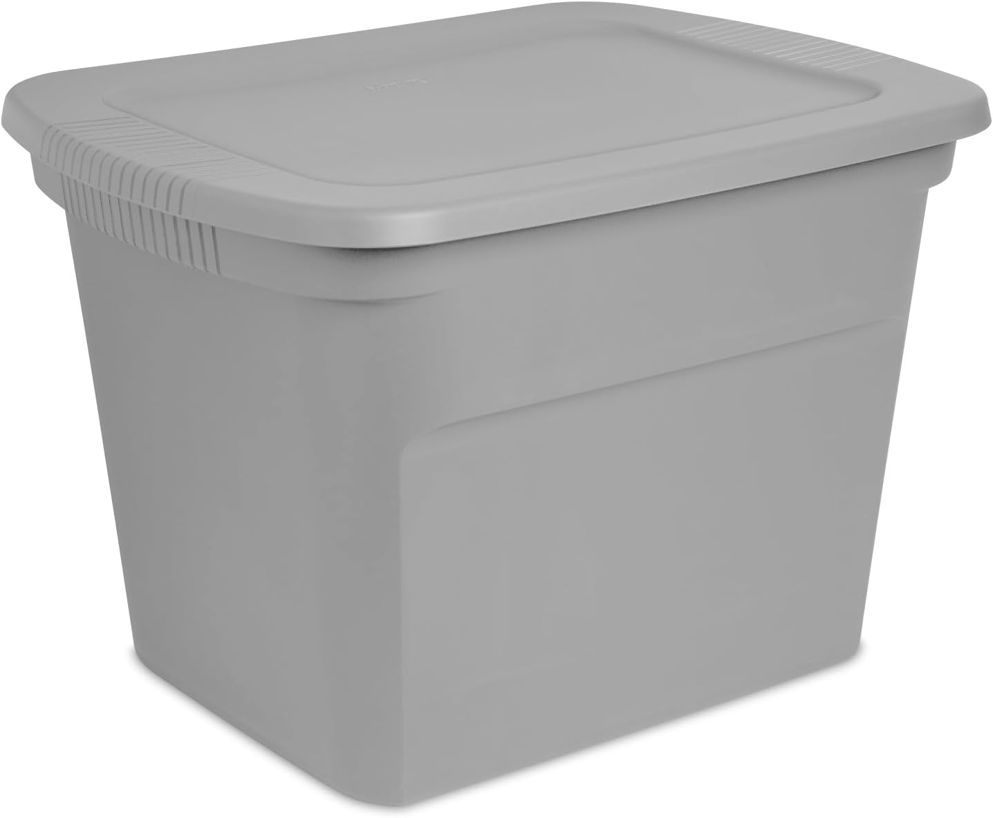 Sterilite 18 Gal Storage Tote, Stackable Bin with Lid, Plastic Container to Organize Clothes in Closet, Basement, Gray Base and Lid, 8-Pack detail 10