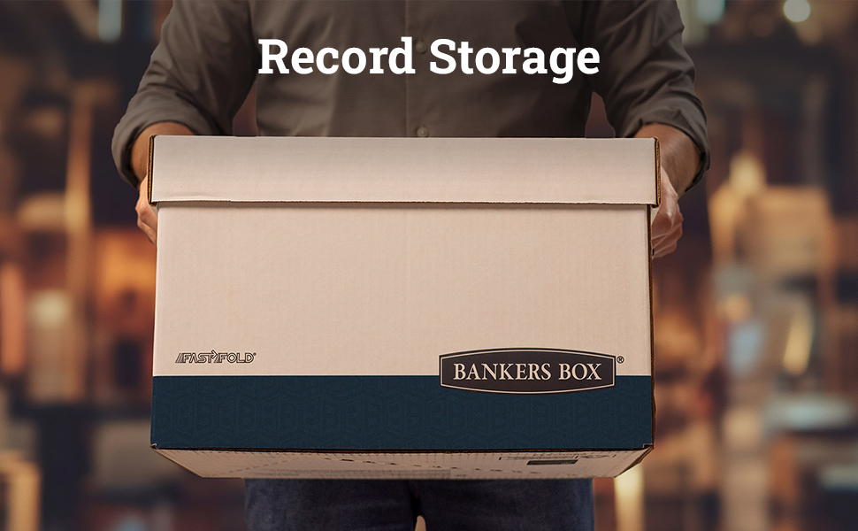 Bankers Box 12 Pack Standard Duty File Storage Boxes, Standard Assembly, Removable Lid, Letter/Legal (0071301) detail 1