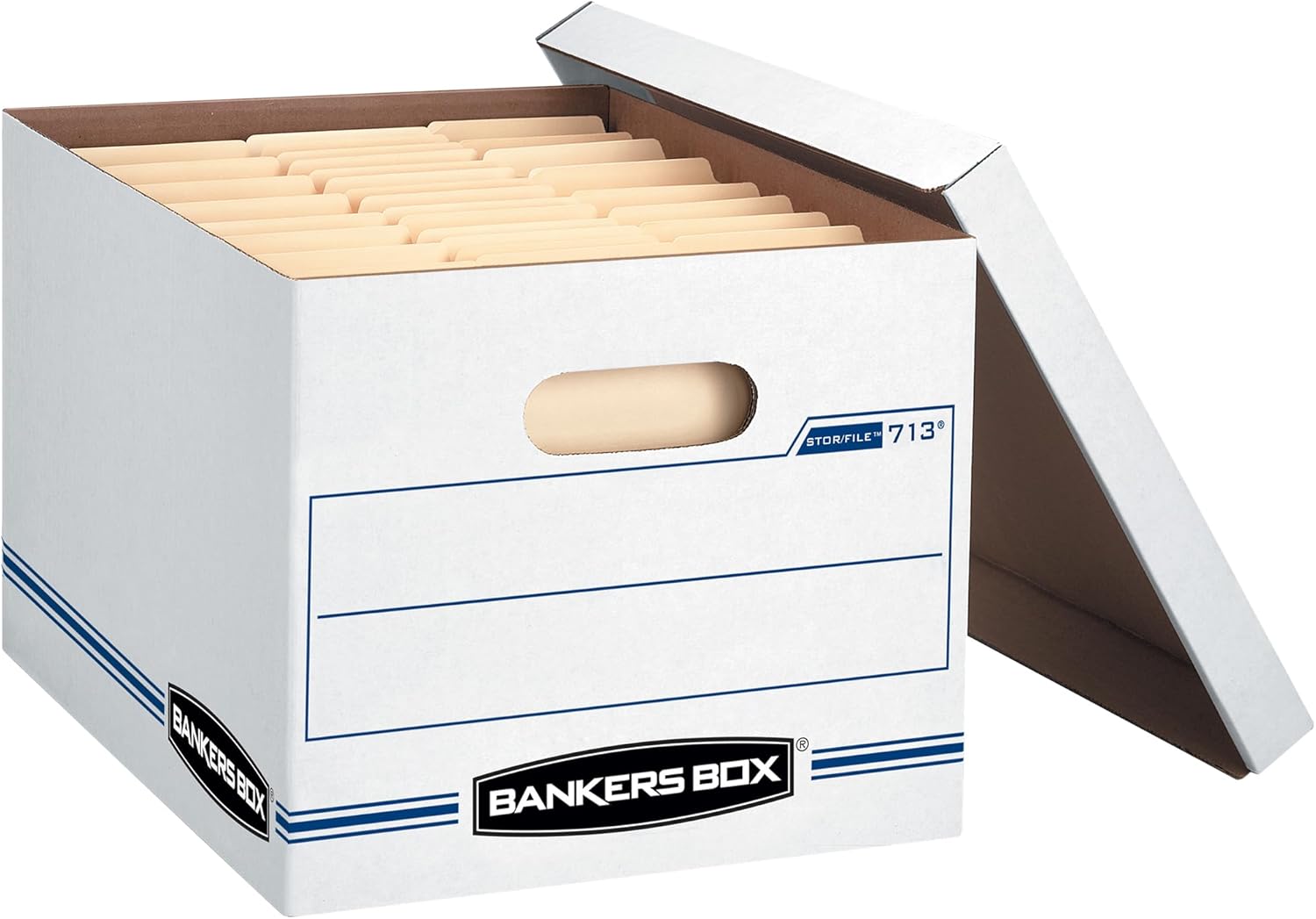 Bankers Box 12 Pack Standard Duty File Storage Boxes, Standard Assembly, Removable Lid, Letter/Legal (0071301) detail 12