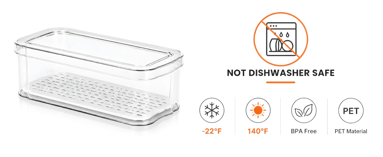 8 Pack Refrigerator Organizers, Clear Pull-out Drawer Container and Organizer Bins with Lids, Stackable Storage Containers for Fruits, Vegetable (Set of 8 (Include Pull Out Drawer)) detail 2