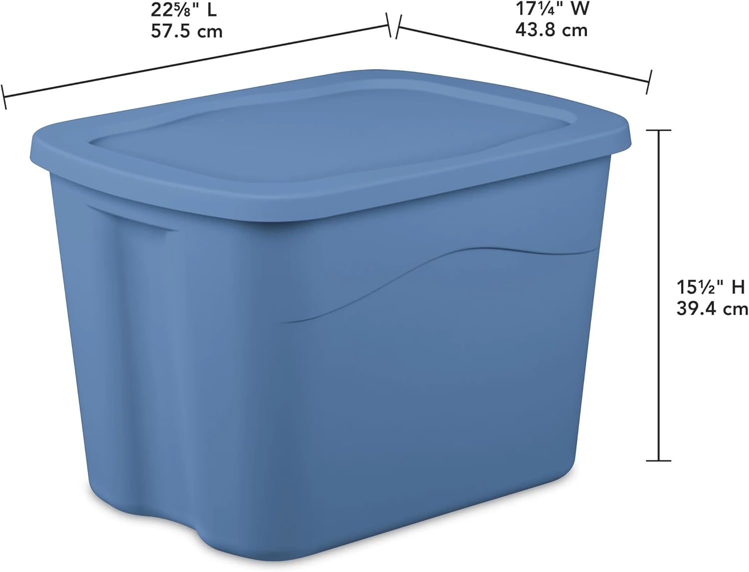 18-Gallon Plastic Storage Bins with Snap-on Lids - 8-Pack, Home Organization Essential detail 3