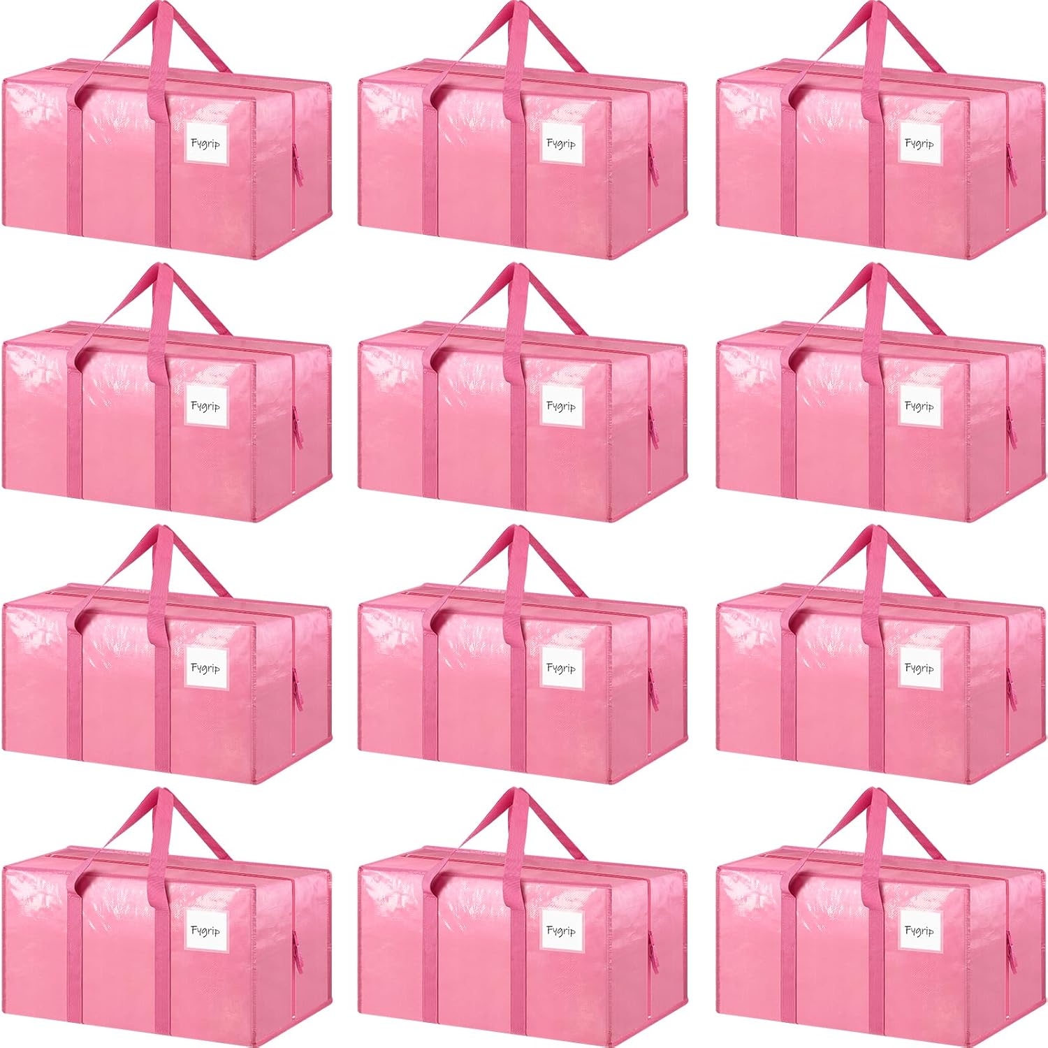 6 Pack Extra Heavy Duty Large Moving Bags with Strong Zipper & Comfortable Handles, Sturdy & Durable Clothes Storage Bags Totes Bins, Blue Packing Moving Boxes for College Supplies, Dark Blue detail 11