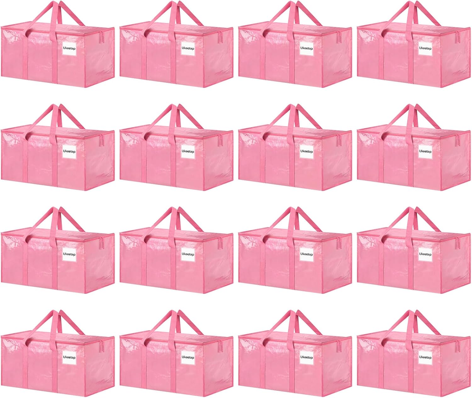 8 Pack Extra Large Heavy Duty Moving Bags, Clear Storage Bins with Lids, Reinforced Handles & Heavy-Duty Zippers Moving Boxes Storage Bags Totes for Clothes Packing, Dorms, College Supplies, Clear detail 12
