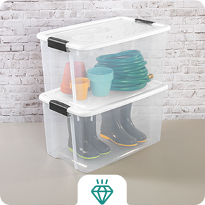 Sterilite 4-Pack Ultra Latching Box - Heavy-Duty Clear Plastic 70 Quart Storage Bins with Latching Lids, Stackable Containers for Closet, Garage, Attic, Basement, Bedroom and Office Organization detail 2