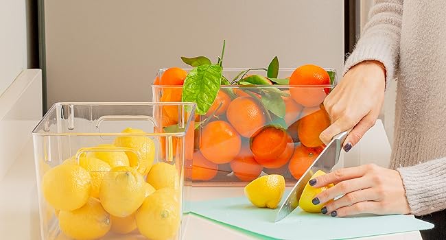 ClearSpace Clear Plastic Storage Bins - Pantry Organizers & Storage Containers, Cabinet Organizer - Home Organization Must Haves for Kitchen, Laundry Room, Office, Closet, Garage & Freezer detail 12