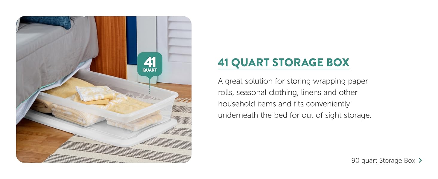 Sterilite 12-Pack 6 Quart Storage Boxes, Stackable Clear Plastic Bins with Snap-On Lids - Heavy-Duty Organizing Containers for Closet, Bathroom, and Office detail 8