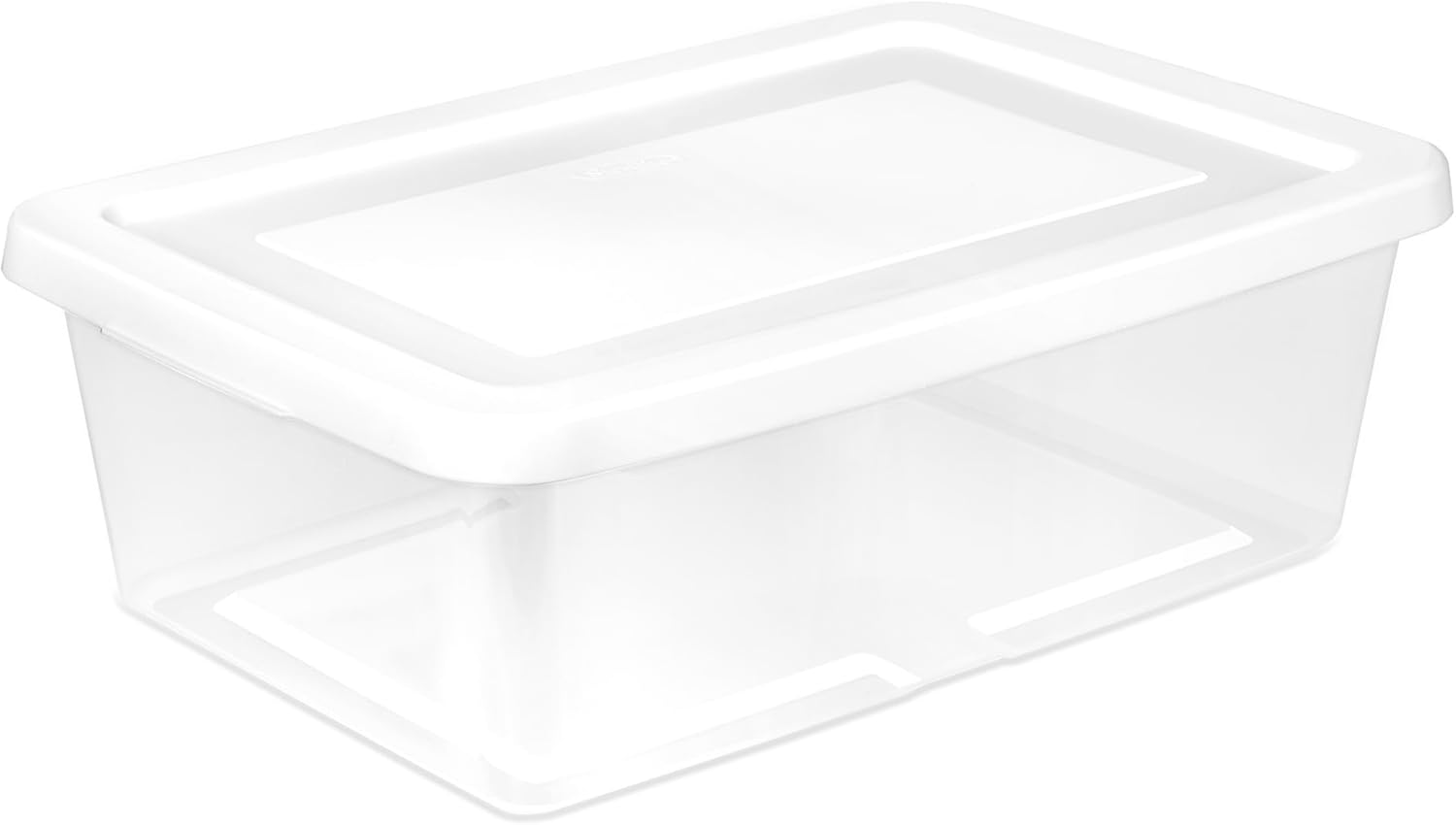 Sterilite 12-Pack 6 Quart Storage Boxes, Stackable Clear Plastic Bins with Snap-On Lids - Heavy-Duty Organizing Containers for Closet, Bathroom, and Office detail 16