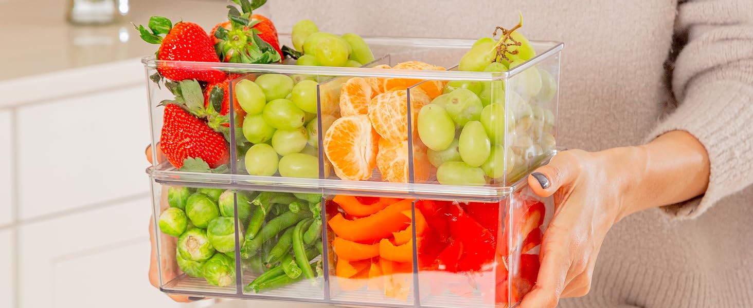 ClearSpace Pantry Organizers and Storage, Cabinet & Kitchen Organizer and Storage - Fridge Organizer, Drawer Organizer and Snack Organizer - Refrigerator and Cupboard Shelf Organizer detail 2