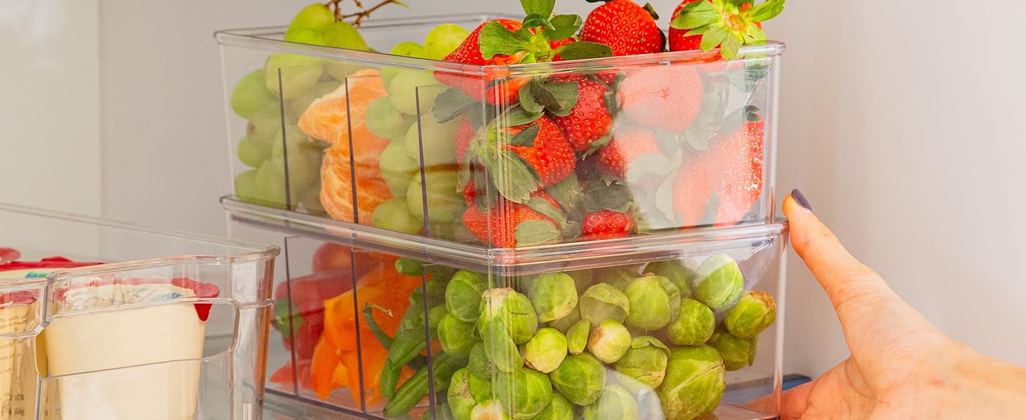 ClearSpace Pantry Organizers and Storage, Cabinet & Kitchen Organizer and Storage - Fridge Organizer, Drawer Organizer and Snack Organizer - Refrigerator and Cupboard Shelf Organizer detail 6