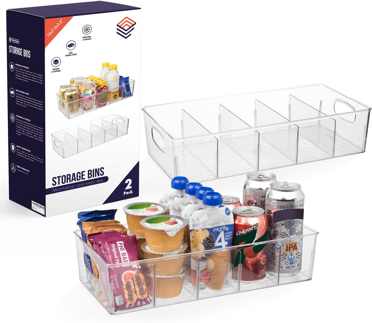 ClearSpace Pantry Organizers and Storage, Cabinet & Kitchen Organizer and Storage - Fridge Organizer, Drawer Organizer and Snack Organizer - Refrigerator and Cupboard Shelf Organizer detail 18