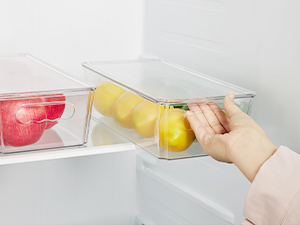 Vtopmart 8pcs Clear Organizers and Storage Bins with Lids, Stackable Plastic Storage Containers with Handles for Fridge, Freezer, Pantry, Cabinet, Kitchen Organization detail 7