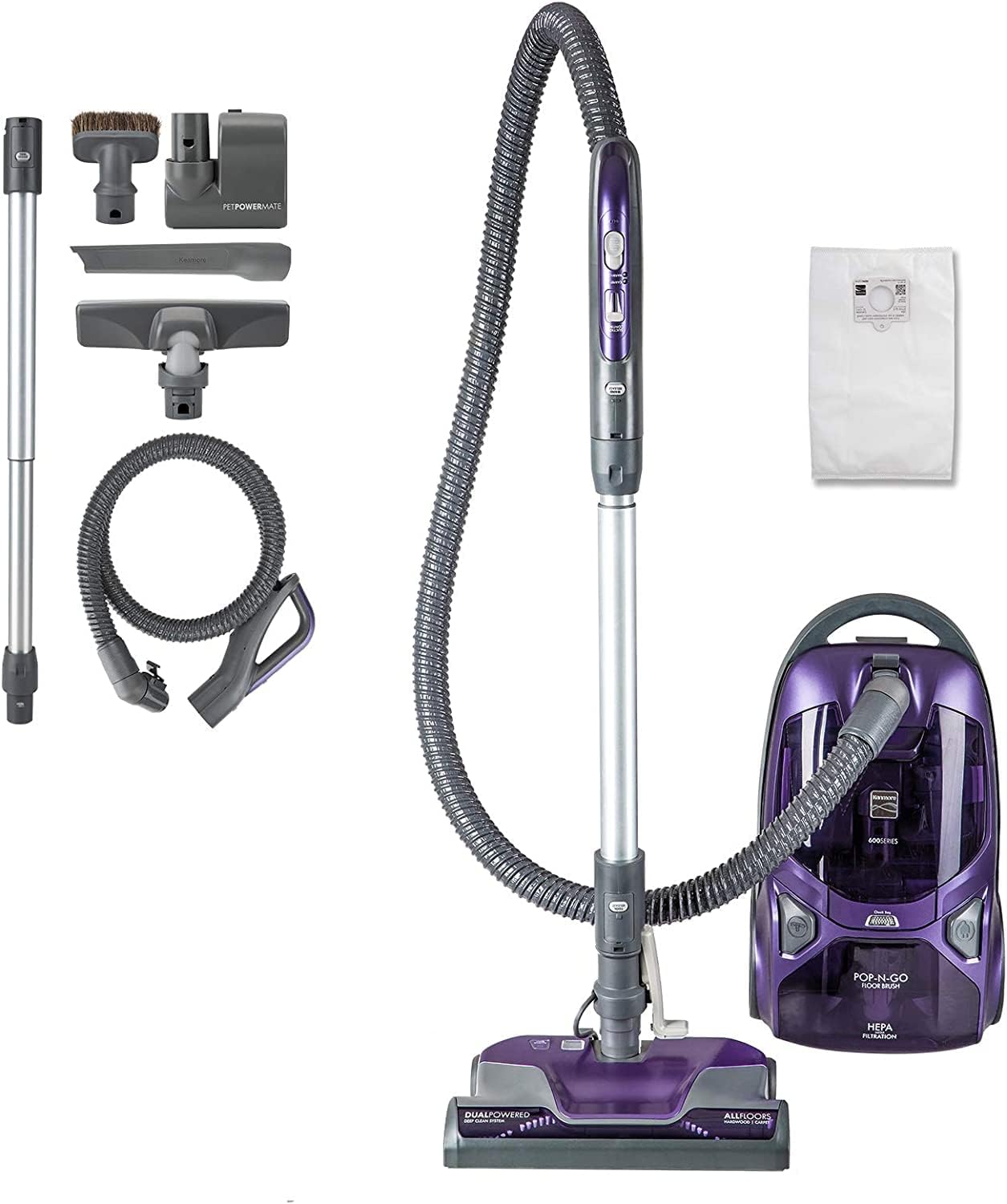 Kenmore 600 Series Pet Friendly Lightweight Bagged Canister Vacuum with Pet - View 2