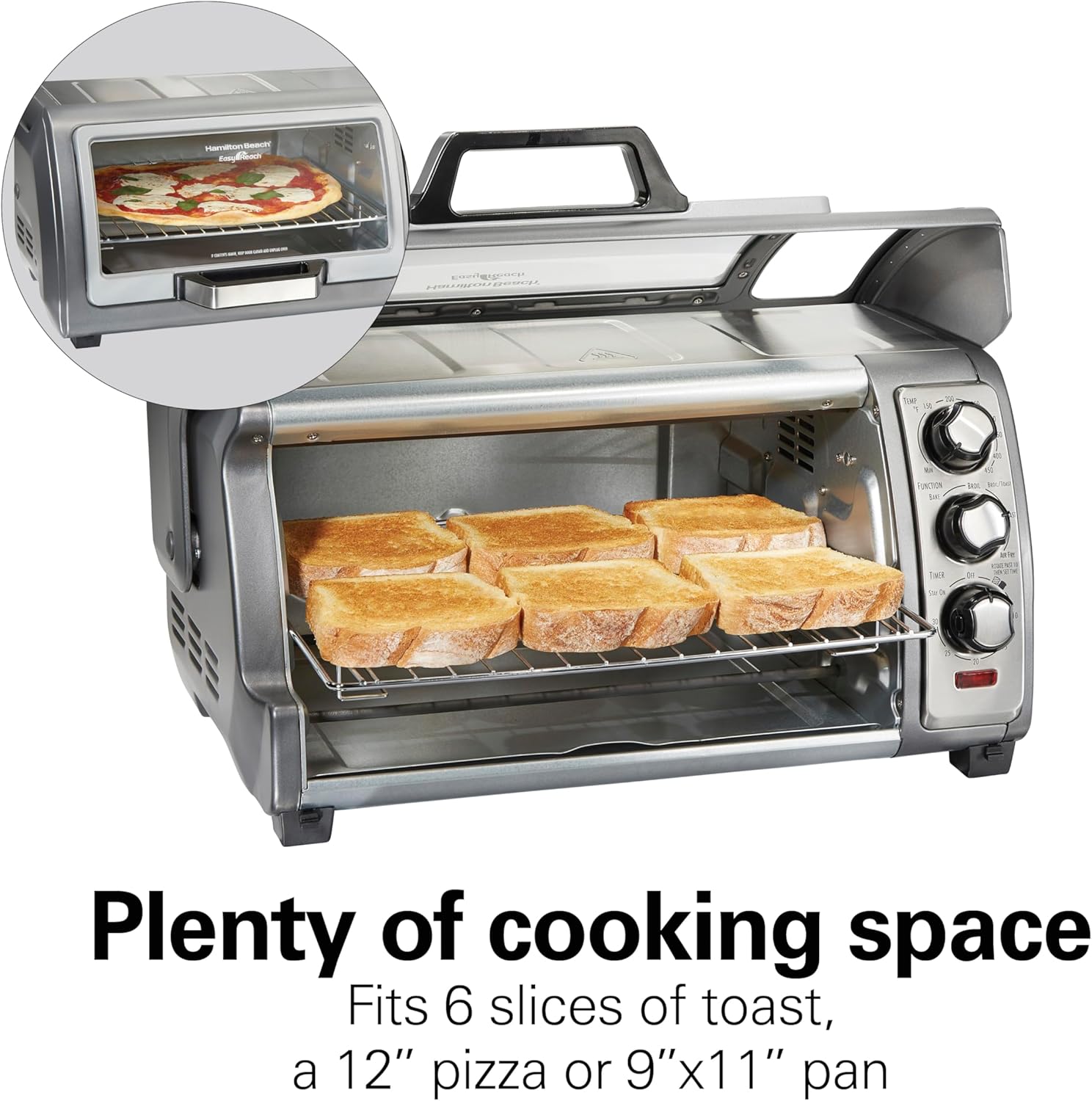 Hamilton Beach Air Fryer Toaster Oven Combo with Large Capacity, Fits 6 Slices - View 5