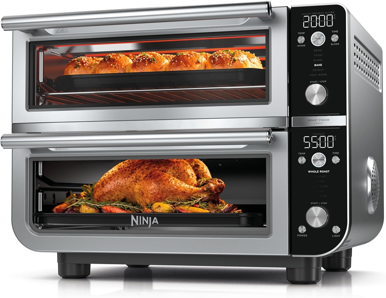 Ninja Double Oven Pro Smart XL Countertop Oven & Air Fryer | 30.2 Qt Capacity | - View 2