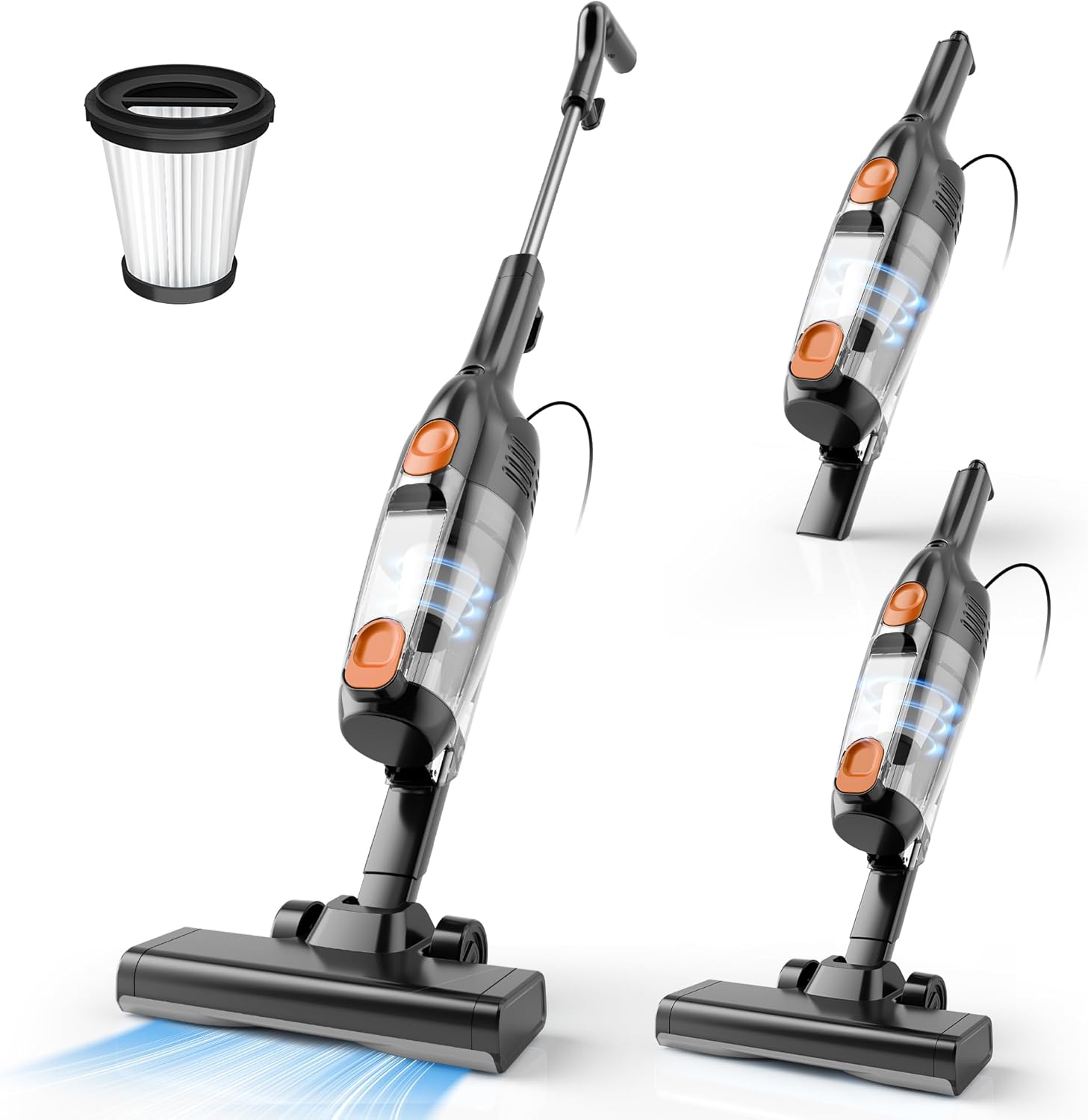 Vazone R6X Corded Stick Vacuum Cleaners for Home, 20Kpa Powerful Suction Stick - View 3