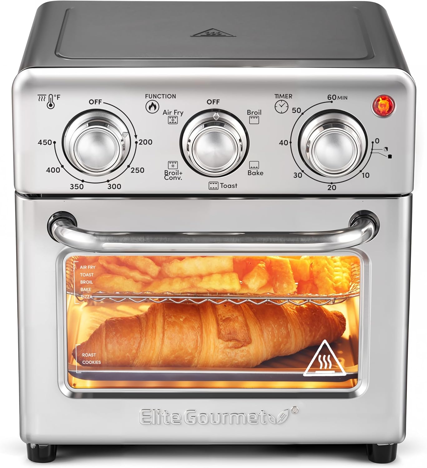 Elite Gourmet Compact 8.5Qt Air Fryer Oven - Mini Countertop Air Fryer with - View 2
