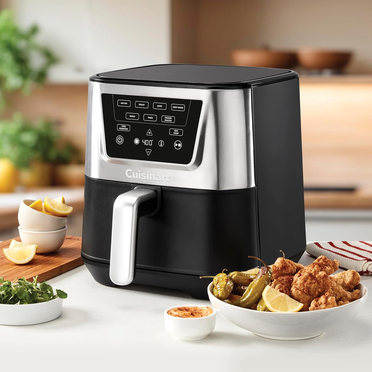 Cuisinart Air Fryer, Large 6-Quart Basket with 4 Cooking Functions to Air Fry, - View 2