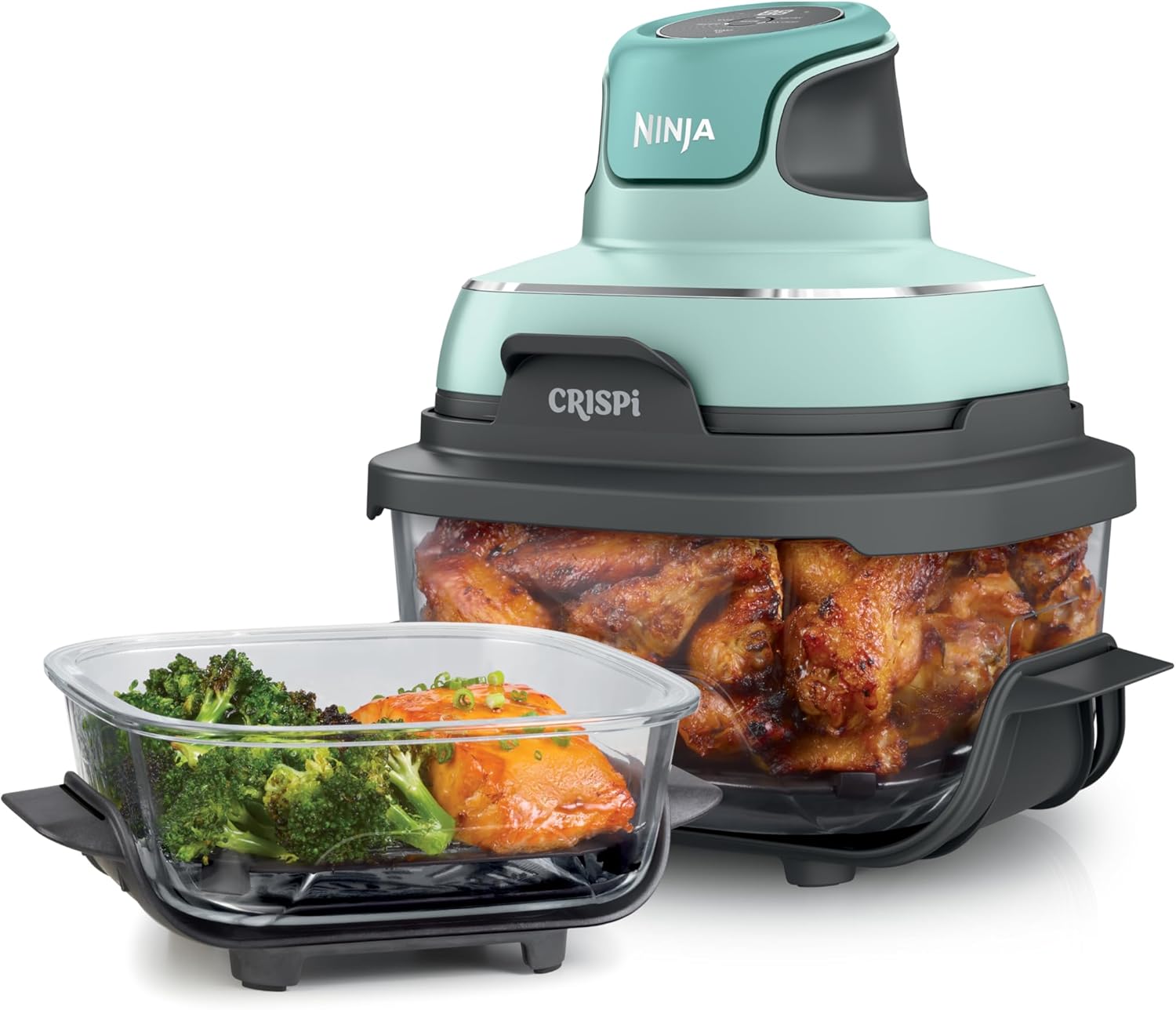 Ninja Crispi 4-in-1 Glass Air Fryer | 450°F | Non-Toxic | 4QT & 6-Cup Glass