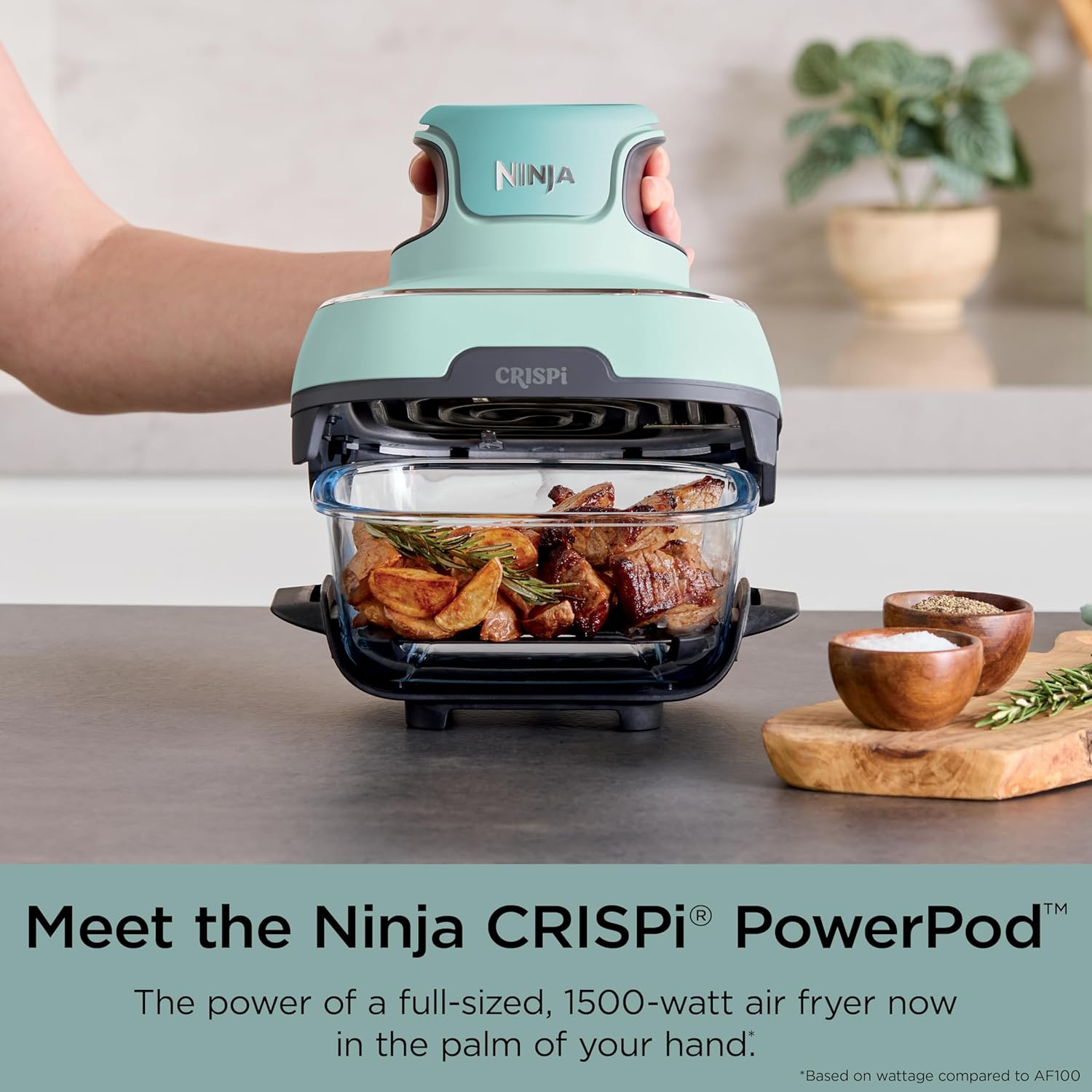 Ninja Crispi 4-in-1 Glass Air Fryer | 450°F | Non-Toxic | 4QT & 6-Cup Glass - View 2