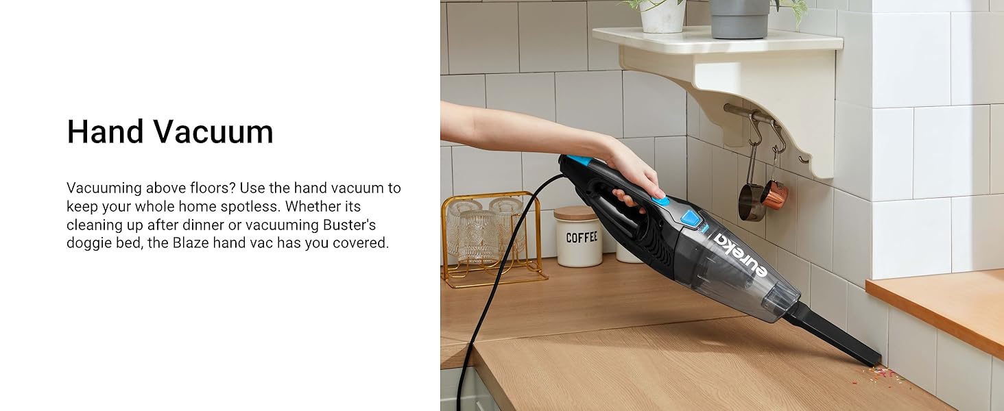 Eureka NES215A Blaze 3-in-1 Swivel Handheld & Stick Vacuum Cleaner, Blue detail 6