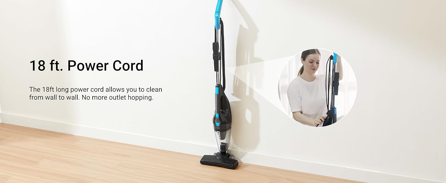 Eureka NES215A Blaze 3-in-1 Swivel Handheld & Stick Vacuum Cleaner, Blue detail 7