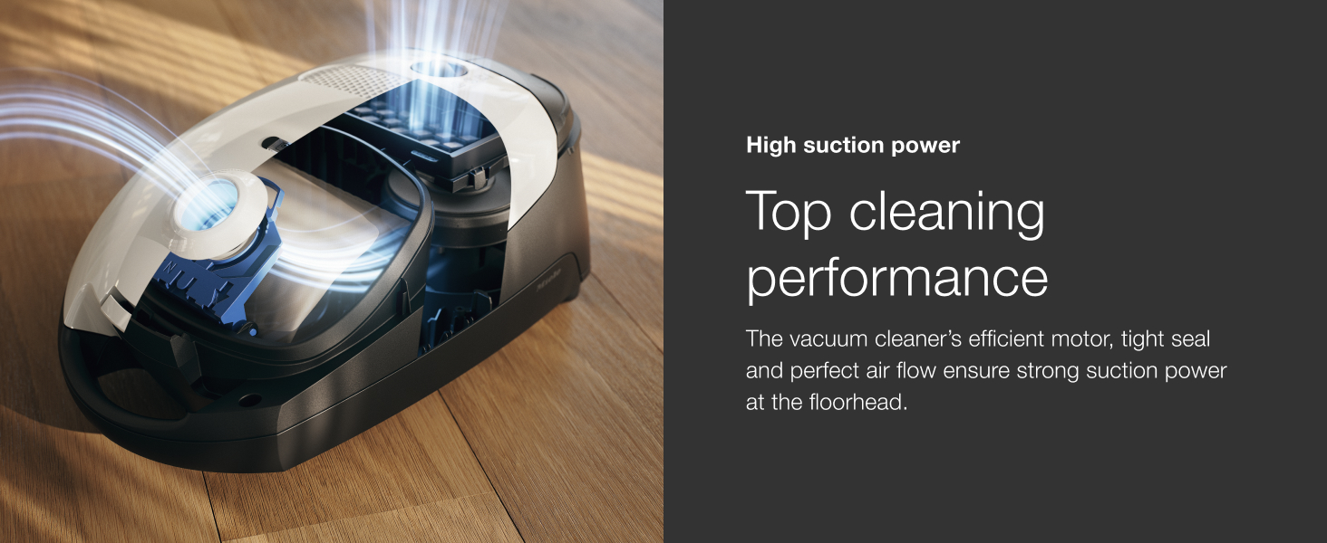 Miele Classic C1 Pure Suction Bagged Canister Vacuum, Graphite Grey - Portable, Household detail 3