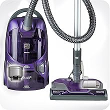 Kenmore 600 Series Pet Friendly Lightweight Bagged Canister Vacuum with Pet PowerMate, Pop-N-Go Brush, 2 Motors, HEPA Filter, Aluminum Telescoping Wand, Retractable Cord and 4 Cleaning Tools, Purple detail 4