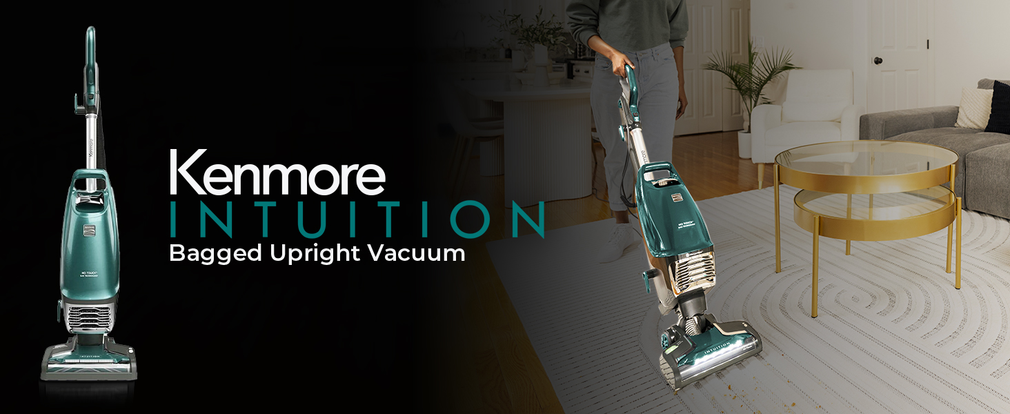 Kenmore Intuition Bagged Upright Vacuum Lift-Up Carpet Cleaner 2-Motor Power Suction with HEPA Filter, 3-in-1 Combination Tool, HandiMate for Floor, Pet Hair, 14pounds, Green detail 1