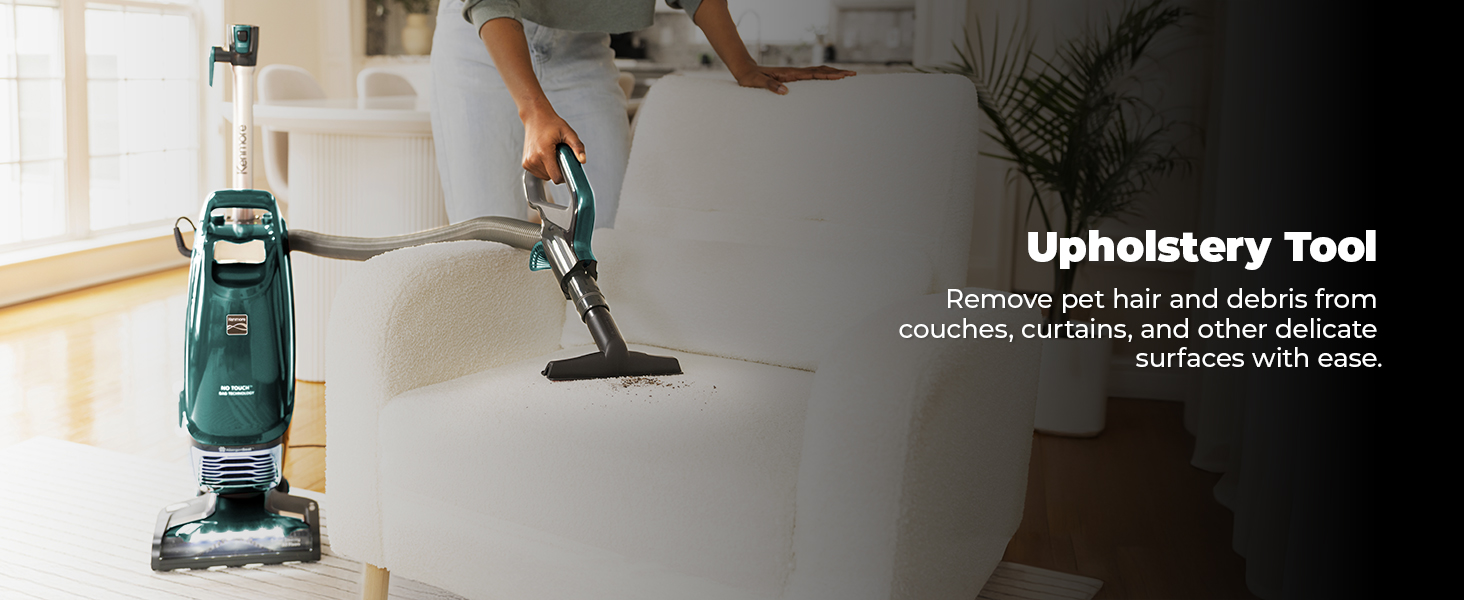 Kenmore Intuition Bagged Upright Vacuum Lift-Up Carpet Cleaner 2-Motor Power Suction with HEPA Filter, 3-in-1 Combination Tool, HandiMate for Floor, Pet Hair, 14pounds, Green detail 9