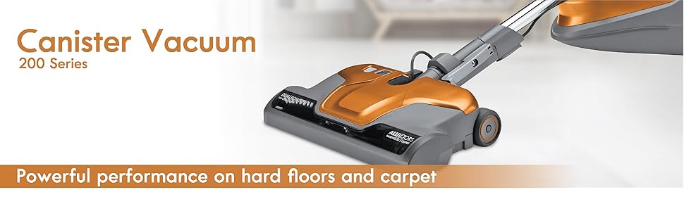 Kenmore 81214 200 Series Pet Friendly Lightweight Bagged Canister Vacuum with HEPA, 2 Motor System, and 3 Cleaning Tools-Orange detail 1