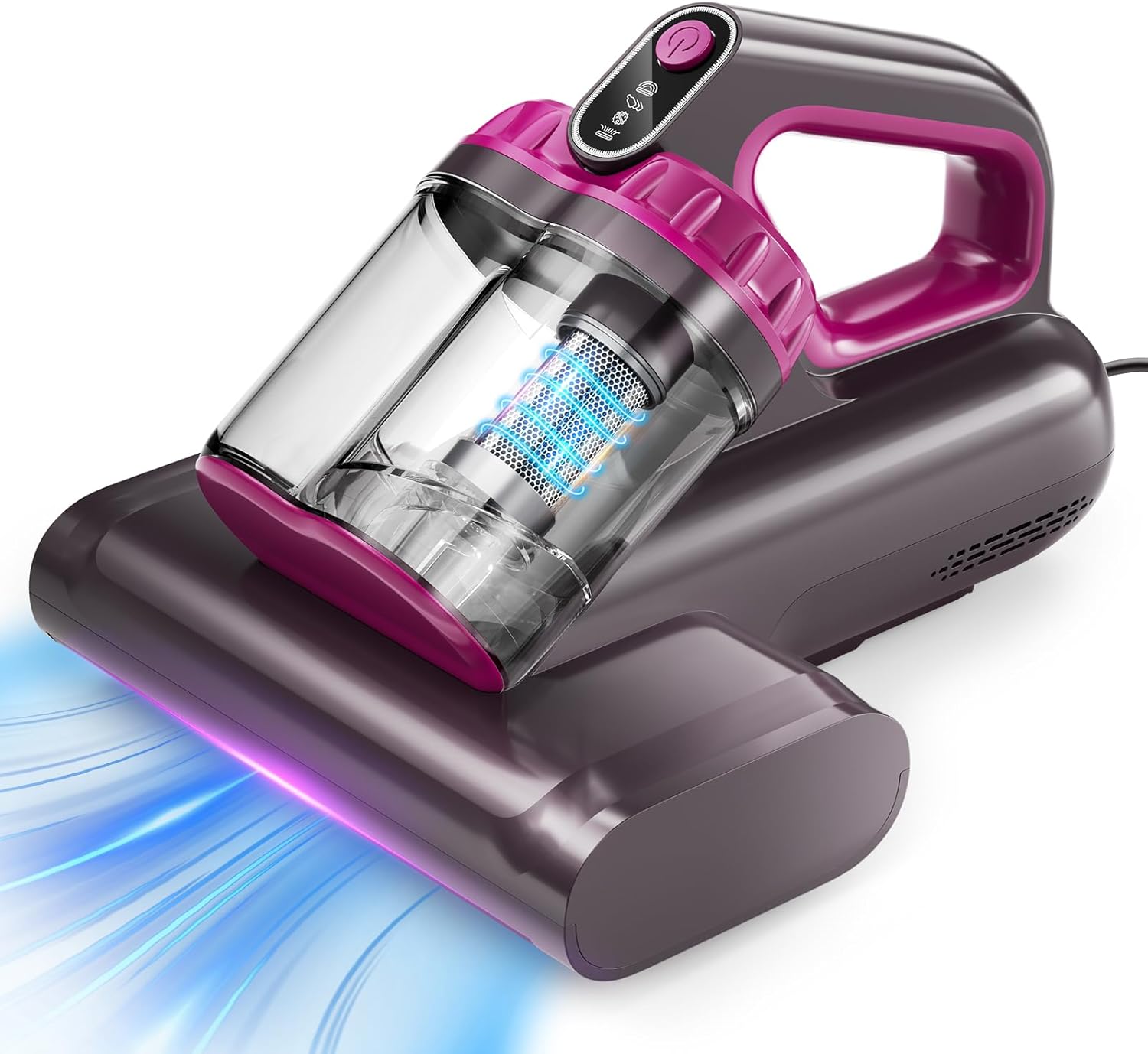 BYHUME Mattress Vacuum Cleaner, 17Kpa Bed Vacuum Cleaner, 273nm UV-C Light & Ultrasonic 145°F Heating, 80000 RPM/Min Brushroll Rotation, Wide Suction Port for Pillows Cribs Sofa, Black Corded detail 14