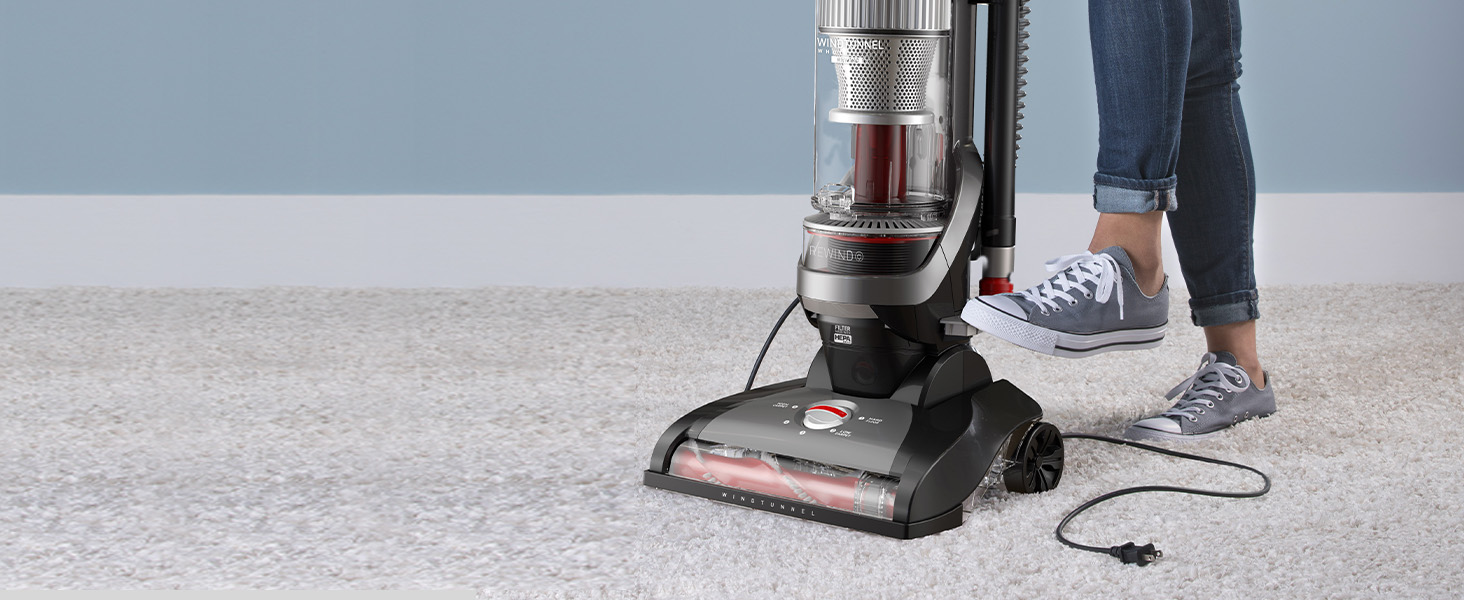 Hoover WindTunnel Cord Rewind Pro Bagless Vacuum Cleaner, Corded Upright Vacuum Cleaner for Carpet and Hard Floor, Automatic Cord Rewind, Corded Vacuum Cleaners for Home Use detail 6