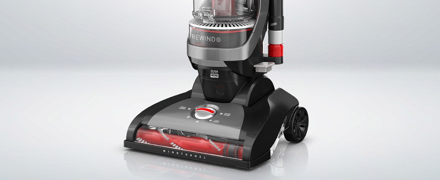 Hoover WindTunnel Cord Rewind Pro Bagless Vacuum Cleaner, Corded Upright Vacuum Cleaner for Carpet and Hard Floor, Automatic Cord Rewind, Corded Vacuum Cleaners for Home Use detail 9