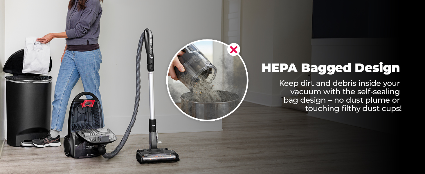 Kenmore BC4039 600 Series Pet Friendly Bagged Canister Vacuum with POP-N-GO, Pet PowerMate, Hair Eliminator Brushroll, HEPA Filter, Performance Indicator, Extended Reach and Auto Cord Rewind detail 5