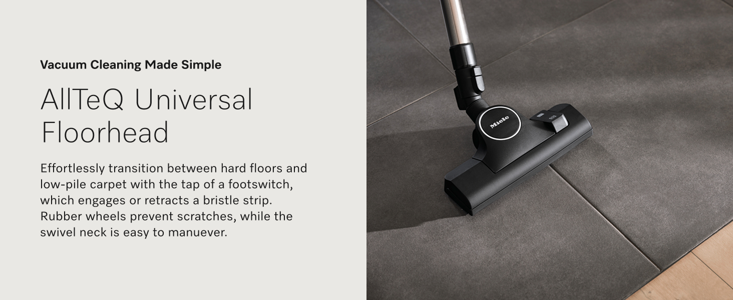 NEW Miele Guard M1 Parquet XL Hard Floor Bagged Canister Vacuum Cleaner with High Suction Power, Designed for Special Care of Hard Floors and Low-Pile Carpet, in Brilliant White detail 4